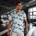 thumbnail image 3 of Wukai Dachshund Dog Puppy Print Men's Short-Sleeved Mesh T-Shirt,Quick-Dry Short Sleeve Workout T-Shirt-3X-Large, 3 of 8