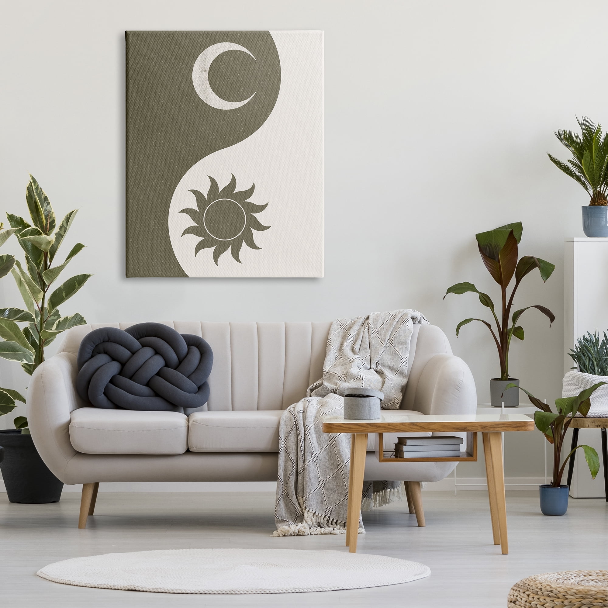 Stupell Industries Solar & Lunar Yin Yang Shape Spiritual Motif Graphic Art Gallery Wrapped Canvas Print Wall Art, Design by JJ Design House LLC