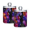thumbnail image 2 of Ckdifva Bold Wildflowers Storage Jar with Lid Acrylic Organization Storage Containers Set of 4, 2 of 7