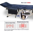 thumbnail image 5 of REDCAMP Padded Camping Cots for Adults 500lbs, Portable Folding Sleeping Cot with Mattress Pad, Heavy Duty Thick Frame for Outdoor Travel Indoor Home, Blue, 5 of 14