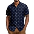 thumbnail image 1 of Hawaiian Shirt For Men, Men's Vintage Button Down Bowling Shirts Short Sleeve Summer Beach Shirt L, 1 of 5