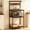 Rustic Brown, variant on edx 23" Bakers Rack with 3 Power Outlets, 10 Hooks, Kitchen Microwave Stand, 4-Tier Coffee Bar Table, Space-Saving Kitchen Storage Shelf, Rustic Brown