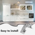 thumbnail image 2 of Minkissy 2Pcs Concealed Hinge Silver Heavy Duty Door Hinges for Contractors with Irregular Shape, 2 of 8