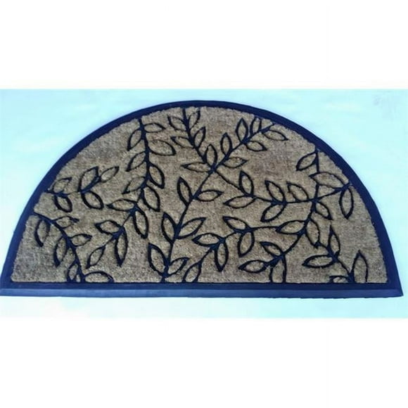 JMJ LE L239 Leaf Pattern Coir Door Mat