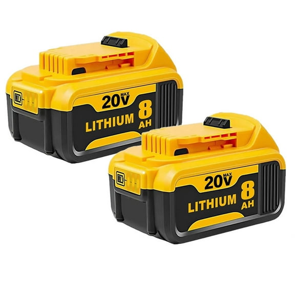 DW 2Pack 20V 8Ah Lithium-lon Battery Replacement Compact XR Design, High-Capacity Power, Compatiblewith DCB205 DCB200 DCB203 DCB206 DCB208 20-Volt Cordless Power Tools, Long-Lasting