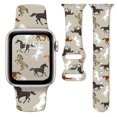 thumbnail image 1 of Correa De Reloj De Silicona Compatible Con Apple Watch 38 Mm, 40 Mm, 41 Mm, 42 Mm Para Series Ultra 2/1 Se 10 9 8 7 6 5 4 Correa De Repuesto Ajustable Suave (Caballo Lindo), 1 of 5