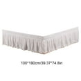 thumbnail image 2 of Yokan Elastic Pompom Hem Bed Skirt, Stylish White/Gray/Green/Yellow, Non-Slip, Full Coverage for Full/Queen Beds, Easy Care, Perfect for Hotel & Home Bedding, Wrinkle-Free, 2 of 6