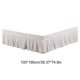 thumbnail image 2 of Falda de cama elástica plisada Defend Slip, falda de cama elástica con caída, falda de cama estilo hotel, adecuada para el hogar, hotel, colchón de resortes., 2 of 6