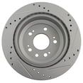 thumbnail image 3 of Geelife Brake Rotor Drilled & Slotted Coated Rear For 2005-2012 RL Base 2008 RL Elite RL, 3 of 9