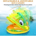 thumbnail image 4 of Baby Pool Float with Sun Canopy - Inflatable Swimming Ring Infant Baby Floatie Spring Float Pool Fit Safety Seat Kid's Water Toys (Green-frog), 4 of 4