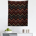 thumbnail image 1 of Aztec Tapestry, Ethnical Zigzag Chevron Print in Earthy Tones, Fabric Wall Hanging Decor for Bedroom Living Room Dorm, 5 Sizes, Charcoal Grey Vermilion, by Ambesonne, 1 of 1