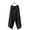 Dark Grey, variant on ZANZEA Women Elastic Waist Loose Straight Trousers Linen Cropped Pants Pantalon