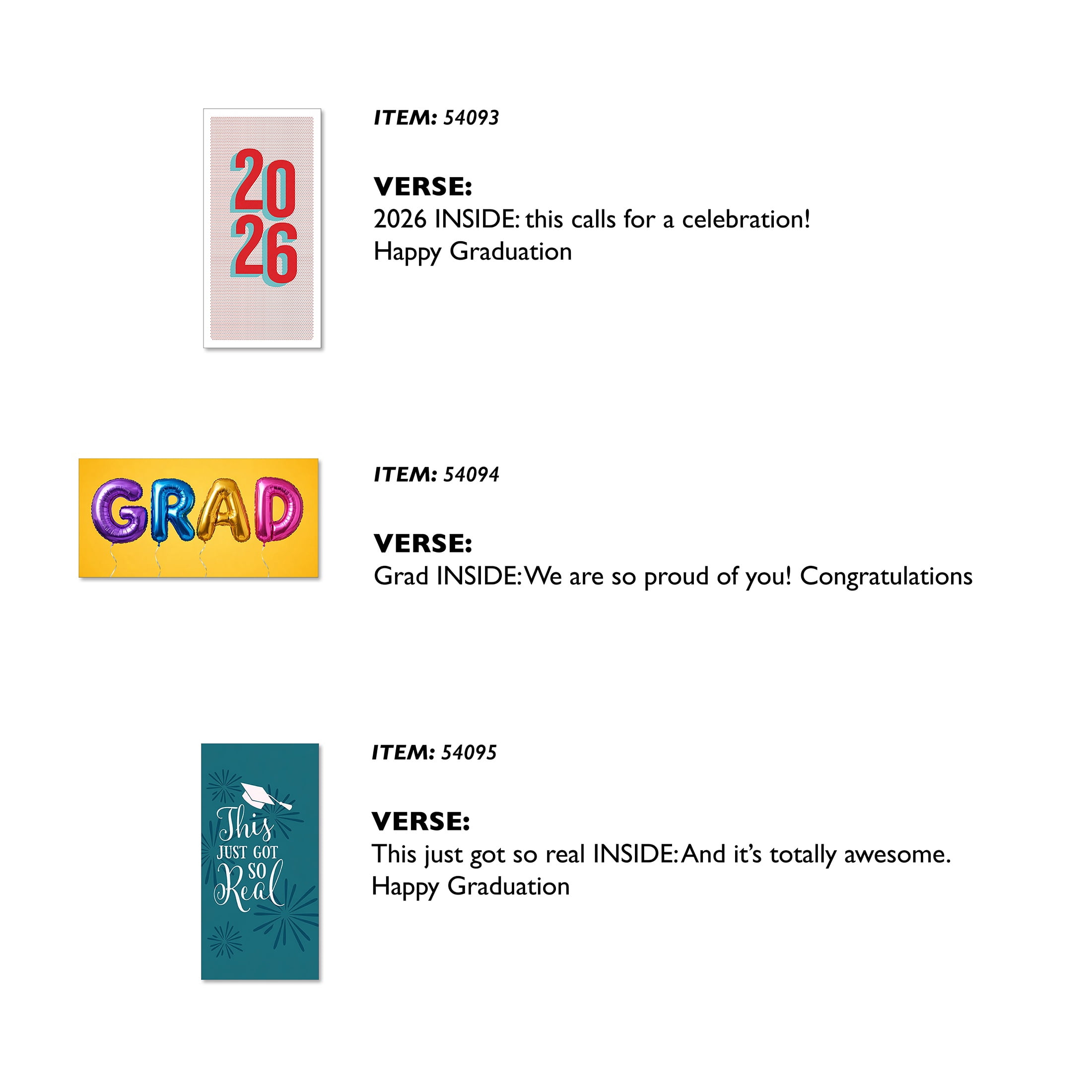 Viabella Money Holder Card Graduation Set 12-Count
