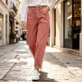 thumbnail image 2 of Womens Stretchy Mid Rise Barrel Pants Vintage Baggy Pants with Pockets for Trendy Y2k Daily Casual Outfits, 2 of 7