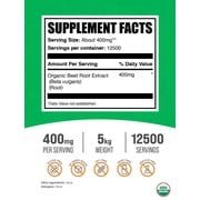 BulkSupplements Organic Beet Root Extract Powder - Herbal Supplement, Beet Root Supplement - 400mg per Serving, 5kg (11 lbs)