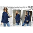 thumbnail image 3 of TEMOFON Women Hoodies Casual Workout Fall Sweatshirt Loose Pullover Hooded Sweaters with Kangaroo Pockets, 3 of 7