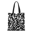 thumbnail image 1 of JSDART Canvas Tote Bag Watercolor Geometric Colorful Figures Orange Pattern Abstract Black Bright Reusable Shoulder Grocery Shopping Bags Handbag, 1 of 1