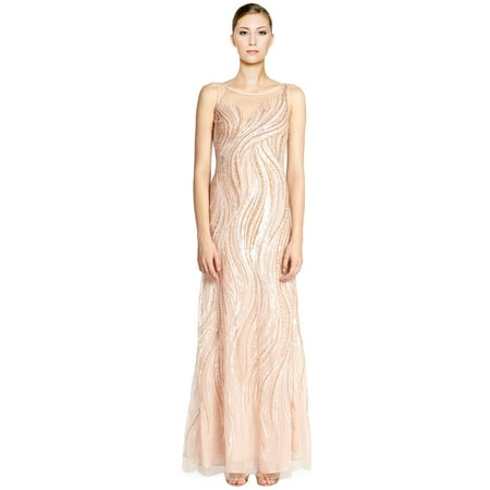 basix feather embellished gown