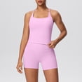 thumbnail image 3 of Women 2 Piece Workout Sets Cropped Cami Tops with Seamless Biker Shorts Stretchy Soft Comfy Sports Outfitting for Yoga Gym Workout Fitness Activewear S, 3 of 4