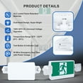 thumbnail image 3 of Qllite Running Man Exit Sign LED Emergency Light with Battery Backup, ULC Certified, Adjustable Dual-Head Emergency Lighting Fixtures Commercial Use, 120V-347V AC Running Man only, Double Side, 3 of 6