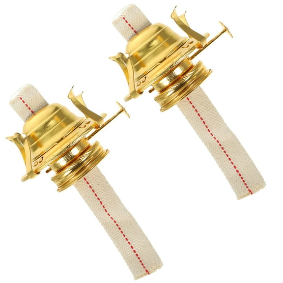Raindrops Retro Kerosene Lighter Oil Lamp Replacement Parts Golden 2Pcs