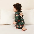 thumbnail image 3 of Family Matching Christmas Jumpsuit, Cute Vacation Reindeer Print One Piece Pajamas, Hooded Holiday Sleepwear Nightwear, 3 of 10