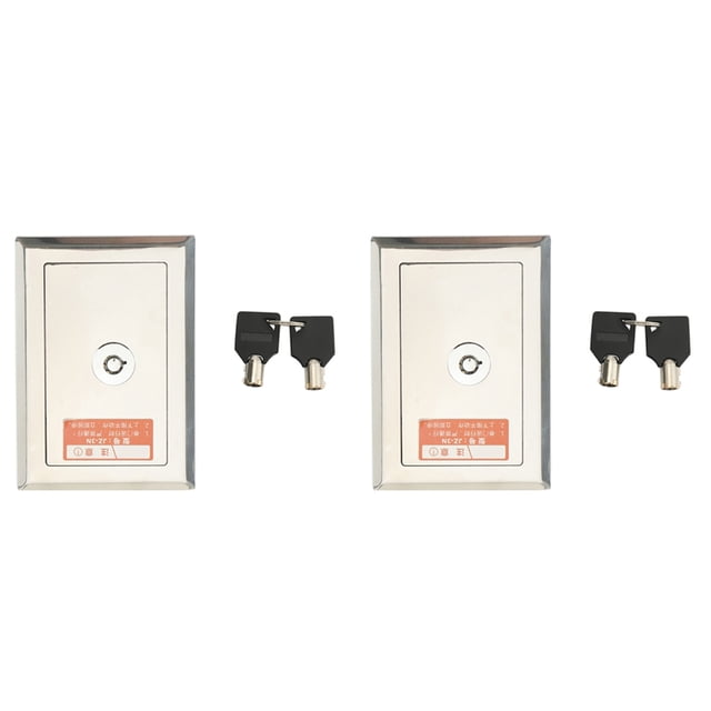 2X Garage Door Opener, Electric Door Roll Switch Lock Box, Mounted Concealed Button Switch B,2 set x concealed button kit with lock