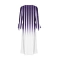 thumbnail image 4 of ameIAEA Women Long Bell Sleeve Dress Button Up V Neck A-Line Printed Long Dress with Pockets, 4 of 5