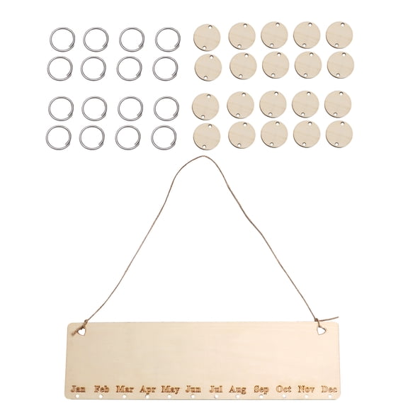 GOOHOCHY Wooden Celebrations Calendar Plaque - Home Decor Birthday Reminder Hanging Board for Special Events