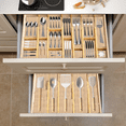 Organization Spot Kitchen Bamboo Drawer Dividers w/ Inserts and Liners
