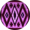 thumbnail image 1 of Ahgly Company Indoor Round Abstract Purple Modern Area Rugs, 3' Round, 1 of 4