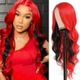thumbnail image 2 of Wig with Bangs, Wigs for Women, Ladies Long Curly Hair Wig With Large Wavy Gradient, 2 of 2