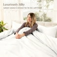 thumbnail image 3 of Bare Home Organic Cotton Duvet Cover Set - 400 Thread Count - Sateen Weave - Queen, White, 3-Pieces, 3 of 10