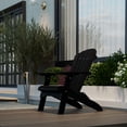 thumbnail image 4 of Wildridge Heritage Folding Adirondack Chair, Black, Outdoor Weather Resistant Poly Patio Furniture, 4 of 8