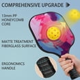 thumbnail image 2 of Pickleball Paddles Set Of 2, Fiberglass Surface, Fluid Smoke Aurora Art Style, 4 Balls & Bag, 2 of 5
