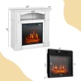 thumbnail image 3 of Costway 32" 1400W Electric Fireplace Mantel TV Stand Space Heater W/ Shelf White, 3 of 10