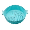 thumbnail image 1 of Ygjytge Bandeja Silicona para Freidora Aire Hornos Bandeja para Hornear Microondas Au Gratin Mat (Azul Claro), 1 of 7