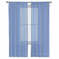 thumbnail image 3 of Navy Blue Stripe Sheer Curtains 96 Inches Long 2 Panels Set, Window Sheer Curtains for Living Room/Bedroom, Modern White Vertical Striped Geometric Light Filtering Rod Pocket Curtain 52'' x 96'' x 2, 3 of 7