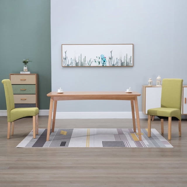 vidaXL Chaises de Salle à Manger 2 Pcs Tissu Vert