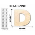 thumbnail image 2 of Unfinished Wood Block Letter D - Craft - up to 46" DIY 20" / 1", 2 of 3