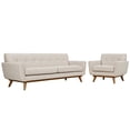 thumbnail image 1 of Modway Engage Ensemble de Canapé Moderne en Tissu 2 Pcs avec Fauteuils, Beige, 1 of 8