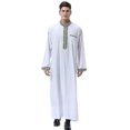 thumbnail image 1 of Muslim Mens Islamic Saudi Long Robe Thobe Kaftan Clothes Mens -aoba, 1 of 4