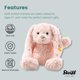 thumbnail image 3 of Peluche de conejo rosa Toy Steiff de 30 cm con orejas flojas, 3 of 4