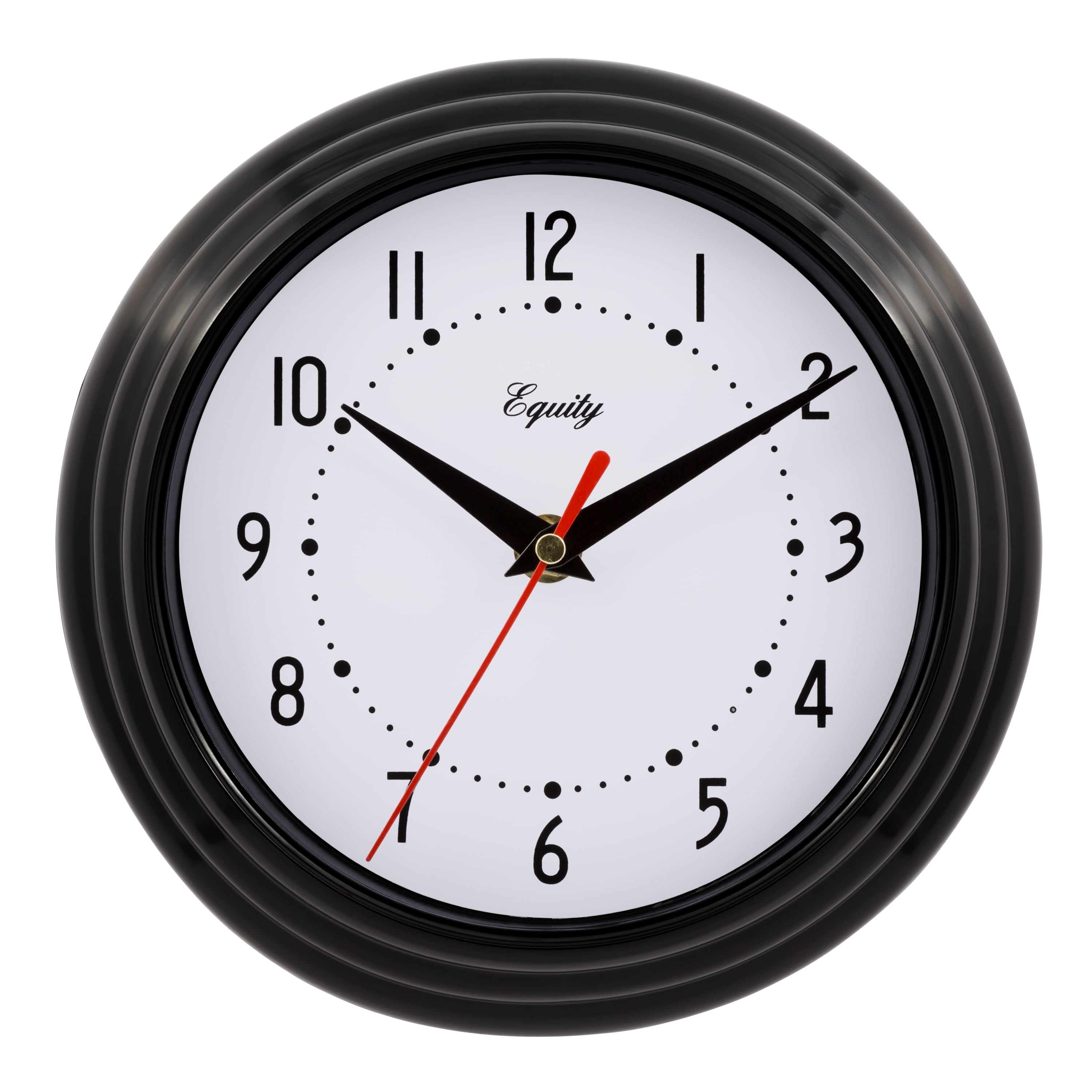 Equity by La Crosse 10 Inch Basics Black Quartz Analog wall clock, 25203