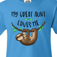 thumbnail image 4 of Inktastic My Great Aunt Loves Me Cute Sloth and Baby Youth T-Shirt, 4 of 5
