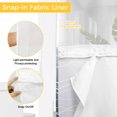 thumbnail image 3 of No Hook Navy Blue Ombre Shower Curtain with Snap in Liner Set, Modern Abstract Striped Polka Dots Waterproof Fabric Bathroom Curtains with See Through Top Window, Hotel Style Small 36 x 78 Inch, 3 of 9