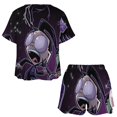 thumbnail image 3 of Invader Zim Show Summer Home Suit For Womens Short-Sleeved Pajama Set 2pcs Loungewear Soft Sleepwear T-Shirts Tee Shirt Top And Short Sleeping Pants, 3 of 8