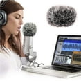 thumbnail image 4 of Wweixi Fluffy Microphone Covers Furry Mic Headset Wind-proof Windscreen with Good Elasticity Nondisposable for Protection, 4 of 6