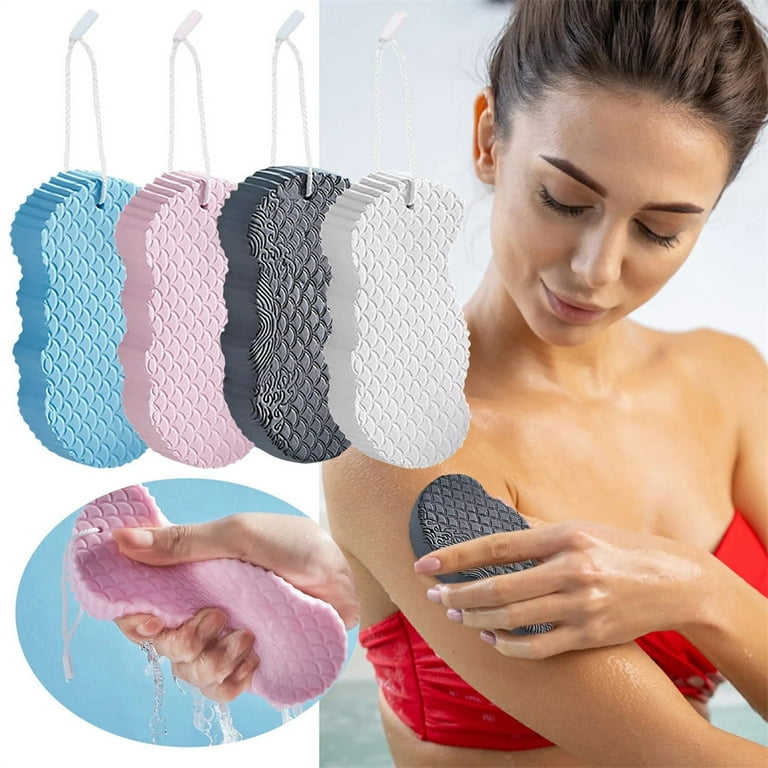 Baby Bath Sponge (6-Pack) Soft Foam Scrubber with Cradle Cap Bristle Brush  - Body, Hair, and Scalp Cleaning - Gentle on Infants
