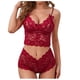 thumbnail image 1 of Lencería sexy, trajes de ropa interior para mujer, pantalones cortos negros, chaleco blanco de encaje sólido, camisola, Top de tubo, bragas con estampado de flores de Navidad Tan Jianjun unisex, 1 of 2